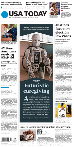 Prima pagina USA TODAY US Edition di oggi - Quotidiano estero