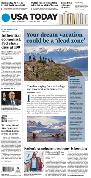 Prima pagina USA TODAY US Edition di oggi - Quotidiano estero