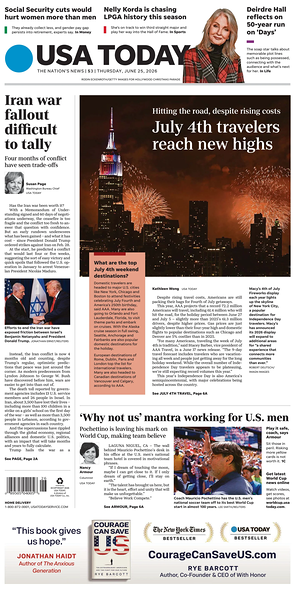Prima pagina USA TODAY US Edition di oggi - Quotidiano estero