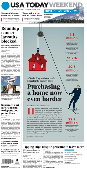 Prima pagina USA TODAY US Edition di oggi - Quotidiano estero