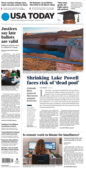 Prima pagina USA TODAY US Edition di oggi - Quotidiano estero
