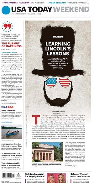 Prima pagina USA TODAY US Edition di oggi - Quotidiano estero