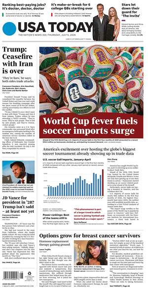 Prima pagina USA TODAY US Edition di oggi - Quotidiano estero
