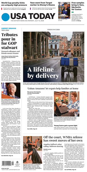 Prima pagina USA TODAY US Edition di oggi - Quotidiano estero