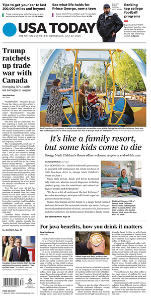 Prima pagina USA TODAY US Edition di oggi - Quotidiano estero