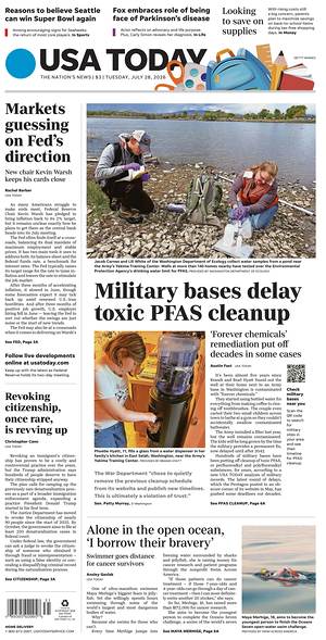 Prima pagina USA TODAY US Edition di oggi - Quotidiano estero