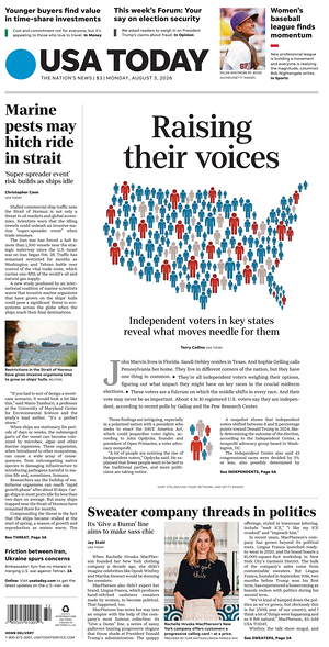 Prima pagina USA TODAY US Edition di oggi - Quotidiano estero