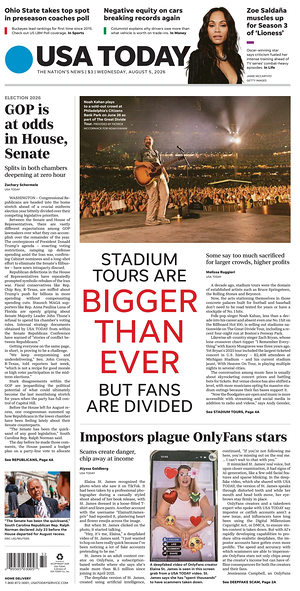 Prima pagina USA TODAY US Edition di oggi - Quotidiano estero