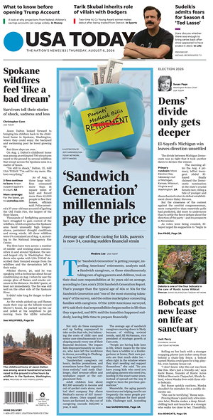 Prima pagina USA TODAY US Edition di oggi - Quotidiano estero
