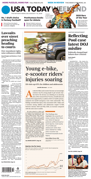 Prima pagina USA TODAY US Edition di oggi - Quotidiano estero