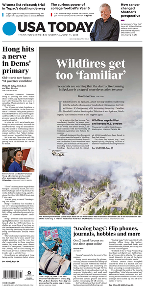 Prima pagina USA TODAY US Edition di oggi - Quotidiano estero