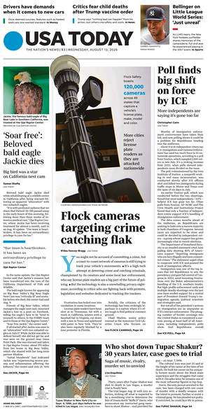 Prima pagina USA TODAY US Edition di oggi - Quotidiano estero