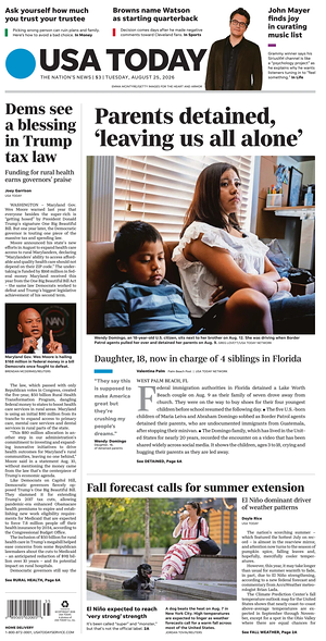 Prima pagina USA TODAY US Edition di oggi - Quotidiano estero