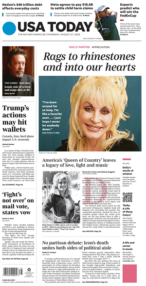 Prima pagina USA TODAY US Edition di oggi - Quotidiano estero