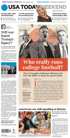 Prima pagina USA TODAY US Edition di oggi - Quotidiano estero