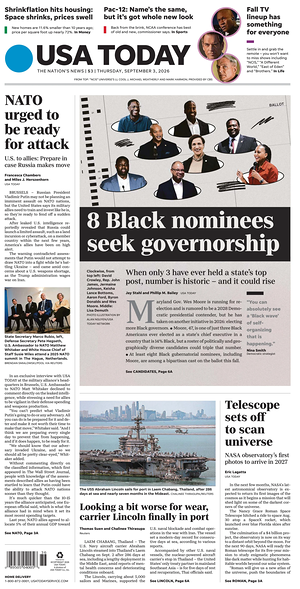 Prima pagina USA TODAY US Edition di oggi - Quotidiano estero