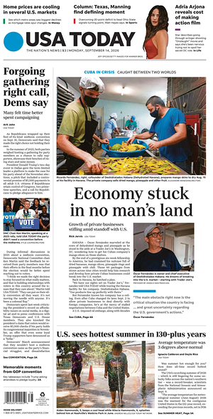 Prima pagina USA TODAY US Edition di oggi - Quotidiano estero