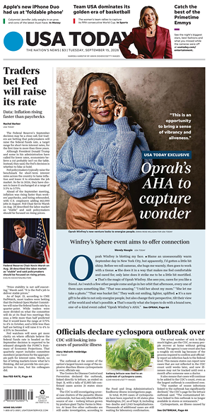 Prima pagina USA TODAY US Edition di oggi - Quotidiano estero