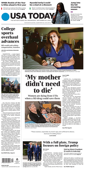 Prima pagina USA TODAY US Edition di oggi - Quotidiano estero