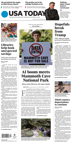 Prima pagina USA TODAY US Edition di oggi - Quotidiano estero