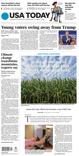 Prima pagina USA TODAY US Edition di oggi - Quotidiano estero