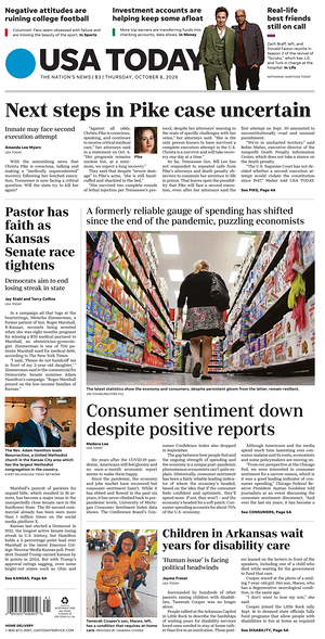 Prima pagina USA TODAY US Edition di oggi - Quotidiano estero