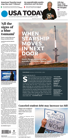 Prima pagina USA TODAY US Edition di oggi - Quotidiano estero
