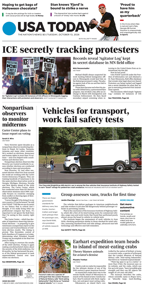 Prima pagina USA TODAY US Edition di oggi - Quotidiano estero