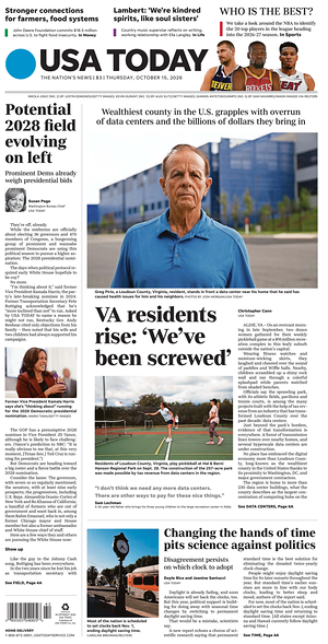 Prima pagina USA TODAY US Edition di oggi - Quotidiano estero