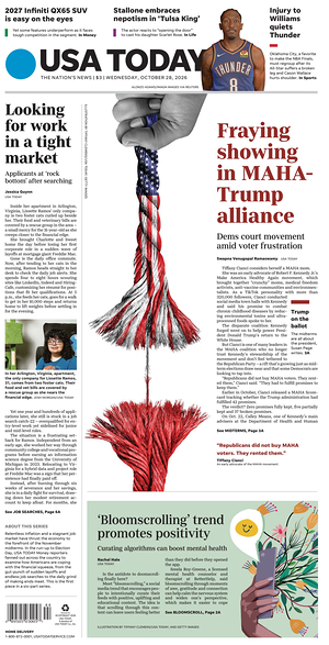Prima pagina USA TODAY US Edition di oggi - Quotidiano estero
