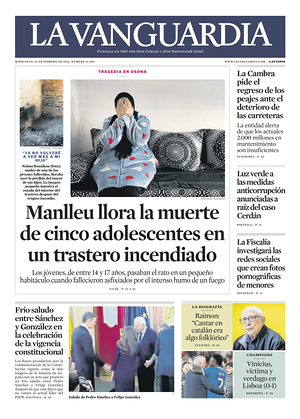Prima pagina La Vanguardia di oggi - Quotidiano regionale