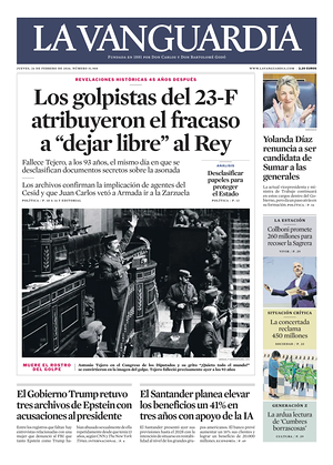 Prima pagina La Vanguardia di oggi - Quotidiano regionale