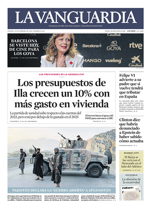 Prima pagina La Vanguardia di oggi - Quotidiano regionale