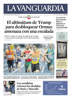 Prima pagina La Vanguardia di oggi - Quotidiano regionale