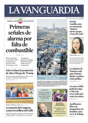 Prima pagina La Vanguardia di oggi - Quotidiano regionale
