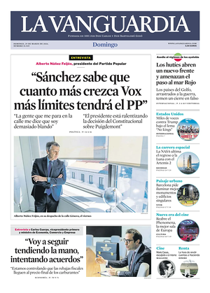 Prima pagina La Vanguardia di oggi - Quotidiano regionale