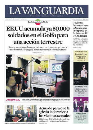 Prima pagina La Vanguardia di oggi - Quotidiano regionale