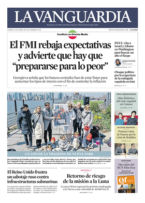 Prima pagina La Vanguardia di oggi - Quotidiano regionale