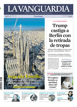 Prima pagina La Vanguardia di oggi - Quotidiano regionale