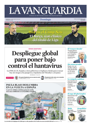 Prima pagina La Vanguardia di oggi - Quotidiano regionale