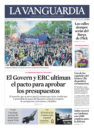 Prima pagina La Vanguardia di oggi - Quotidiano regionale