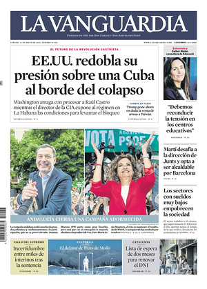Prima pagina La Vanguardia di oggi - Quotidiano regionale