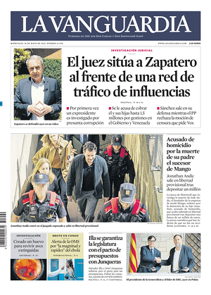 Prima pagina La Vanguardia di oggi - Quotidiano regionale
