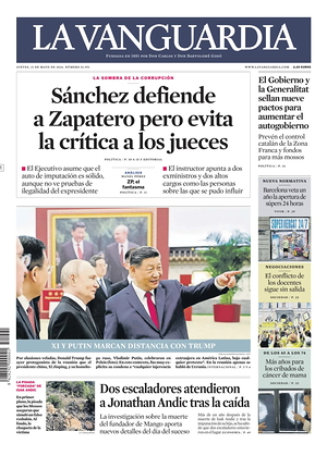 Prima pagina La Vanguardia di oggi - Quotidiano regionale