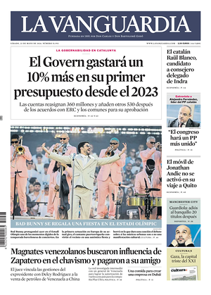 Prima pagina La Vanguardia di oggi - Quotidiano regionale