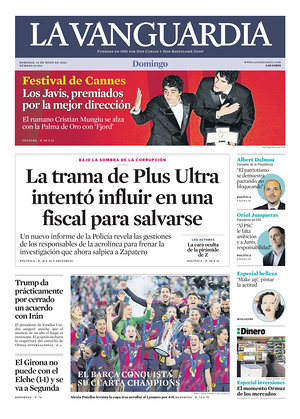 Prima pagina La Vanguardia di oggi - Quotidiano regionale