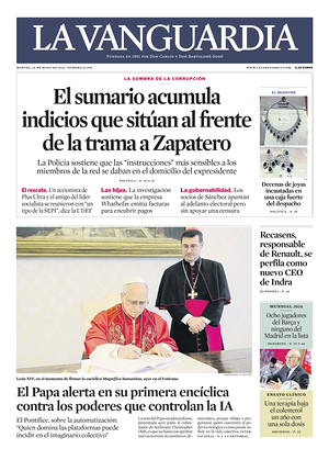 Prima pagina La Vanguardia di oggi - Quotidiano regionale