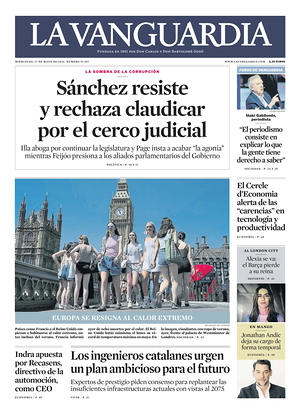 Prima pagina La Vanguardia di oggi - Quotidiano regionale
