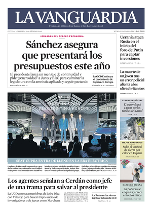 Prima pagina La Vanguardia di oggi - Quotidiano regionale