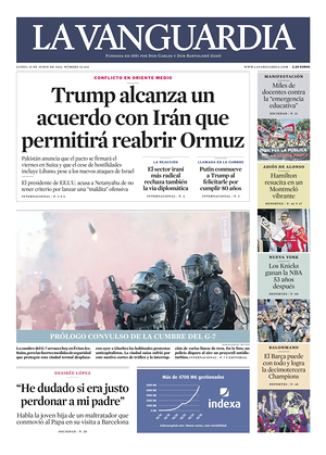 Prima pagina La Vanguardia di oggi - Quotidiano regionale